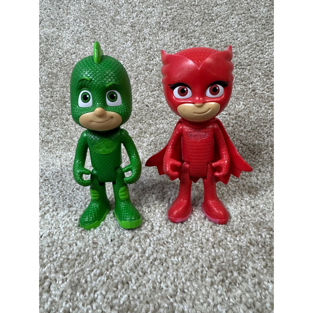 PJ Masks Gekko and Owlette Action Figure Set 6 Inch Green Red Articulated Toys